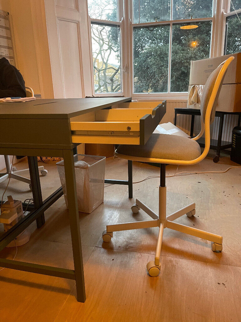 IKEA DESK, CHAIR AND BIN TOTAL RRP £180 - Barely used ITEMS, MINT  CONDITION. LOCATED INMARGATE | in Hackney, London | Gumtree