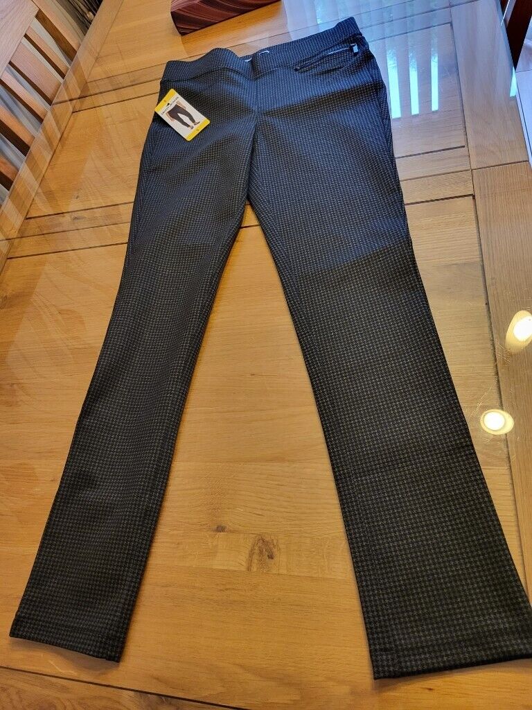image for Ladies DKNY Jeans Leggings Trousers Pants Pull On Stretch Grid S BNWT Free P&P