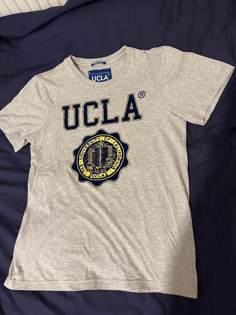 image for UCLA grey T-Shirt with logo in blue velvet and yellow £10