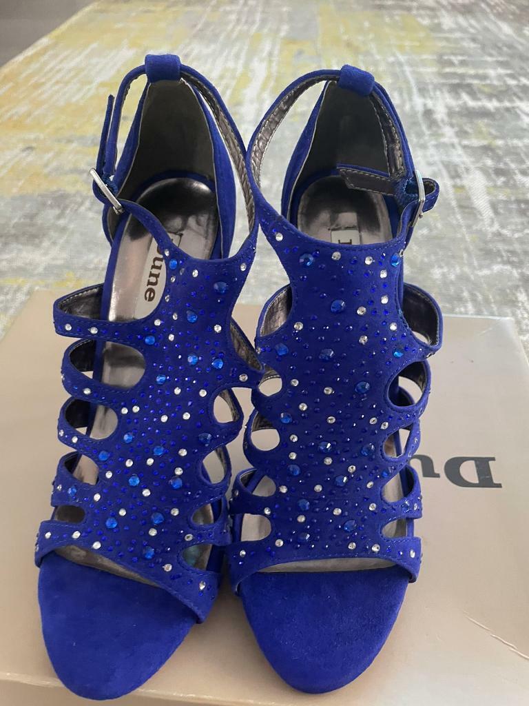 *Brand New* Dune Blue - Suede Diamanté Sandal