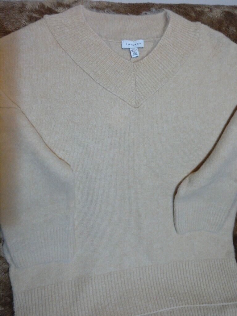 Gorgeous brand new Top Shop Ivory Brushed Longline knitted Jumpers small & medium £30 each one