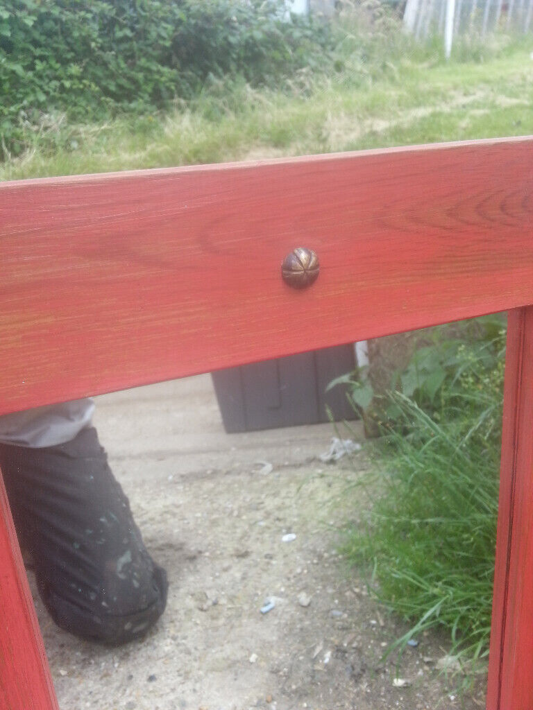 Upcycled, shabby chic, pine mirror.
