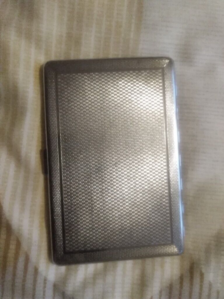 Fabulous vintage retro cigarette case Sylva chrome EMU brand great condition 