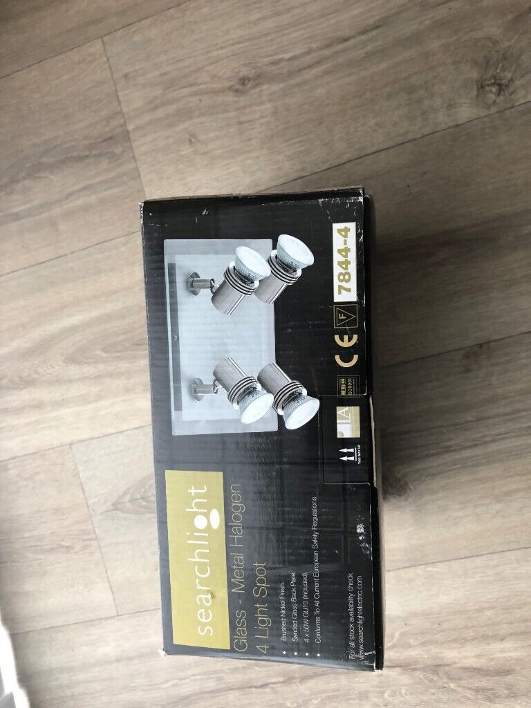 image for Glass metal 4 way spotlight.
