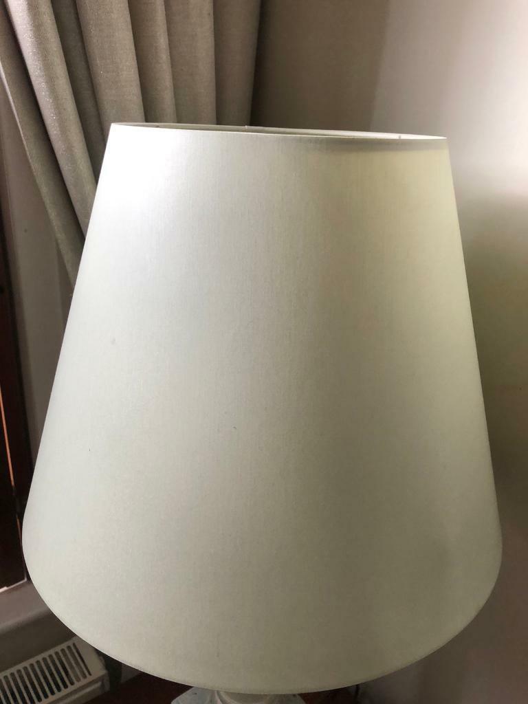 Very Large light green lamp shade. Collect Chichester