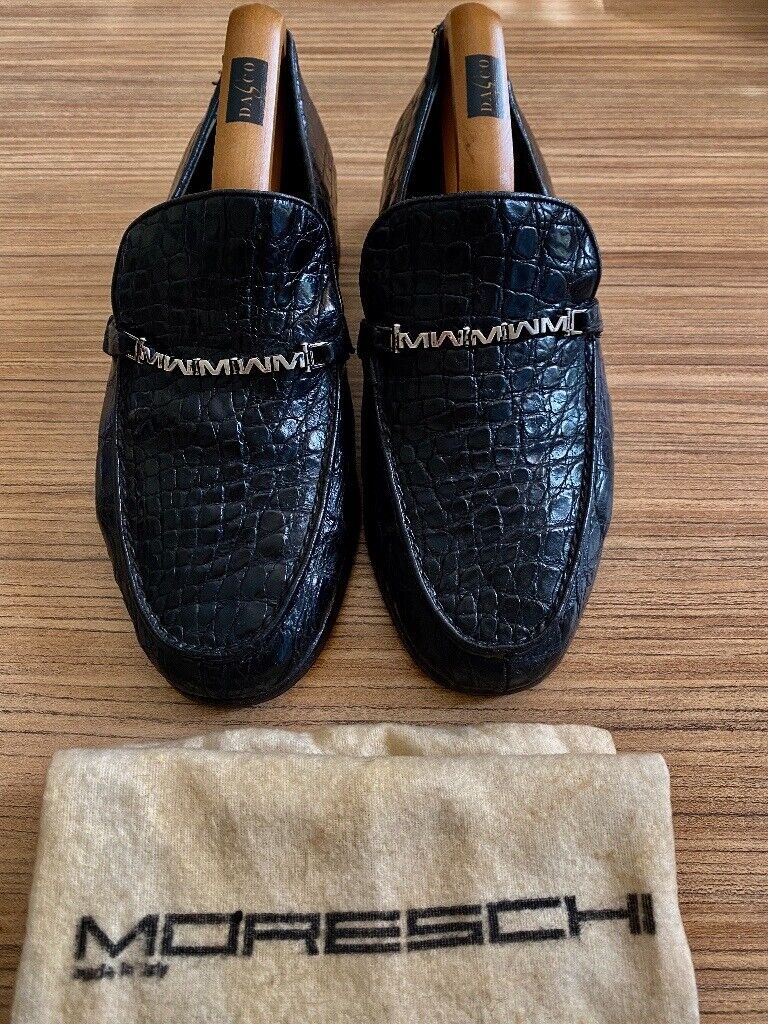 Mens black genuine crocodile vintage loafer shoes size 6 by Moreschi | in  Tadworth, Surrey | Gumtree