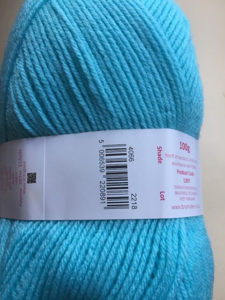 5 X100G BALLS ROBIN COMFY BABY SOFT BLEND DOUBLE  KNITTING WOOL YARN GREEN SHADE 4065,