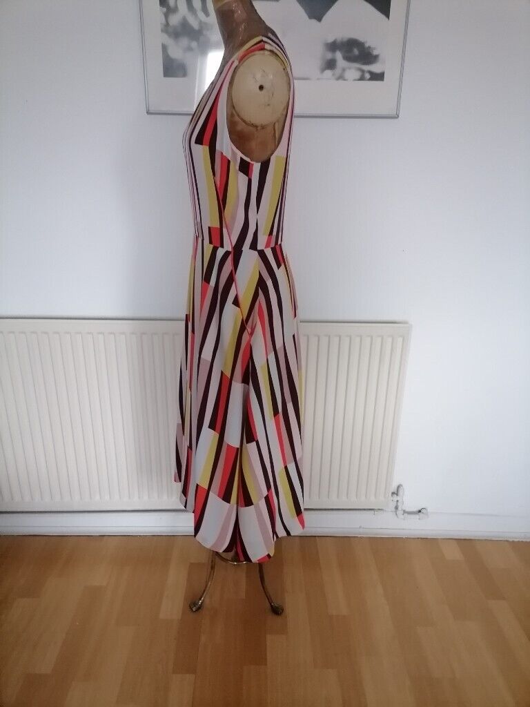 Designer JASPER CONRAN  Retro Midi Dress. Ex Cond. Size : UK 12. EU 40. 