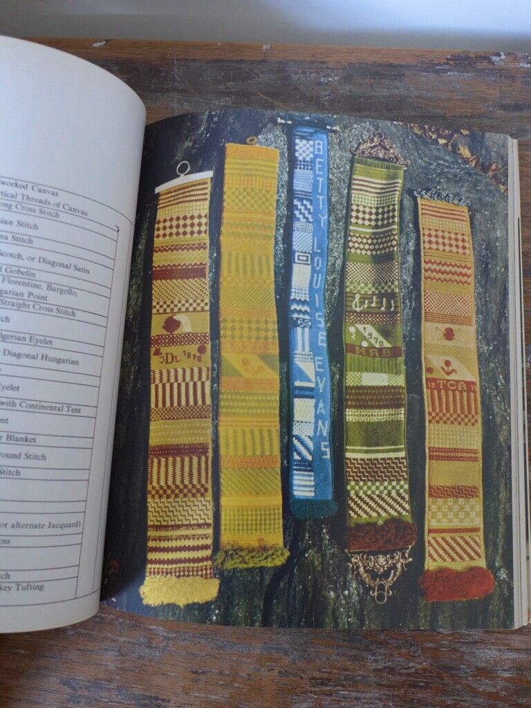 Collectable vintage needlework book: THE CREWEL NEEDLEPOINT WORLD. By Barbara Donnelly Gullers.