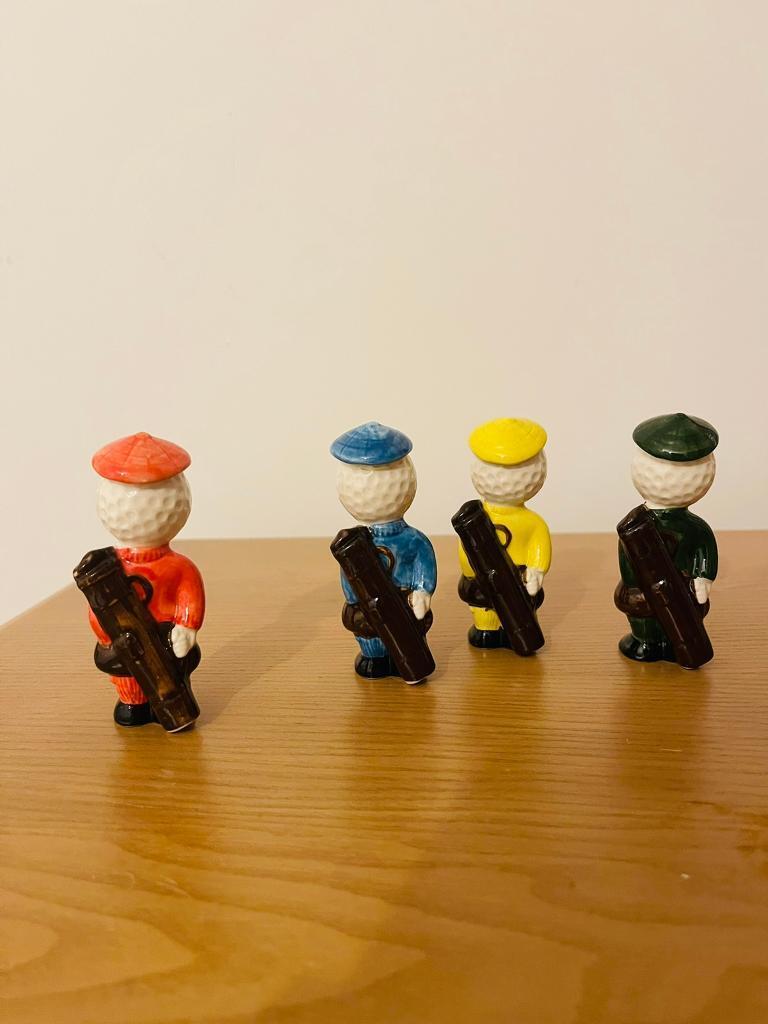 4 x Carlton Ware Dunlop Style Caddie Golfing figures