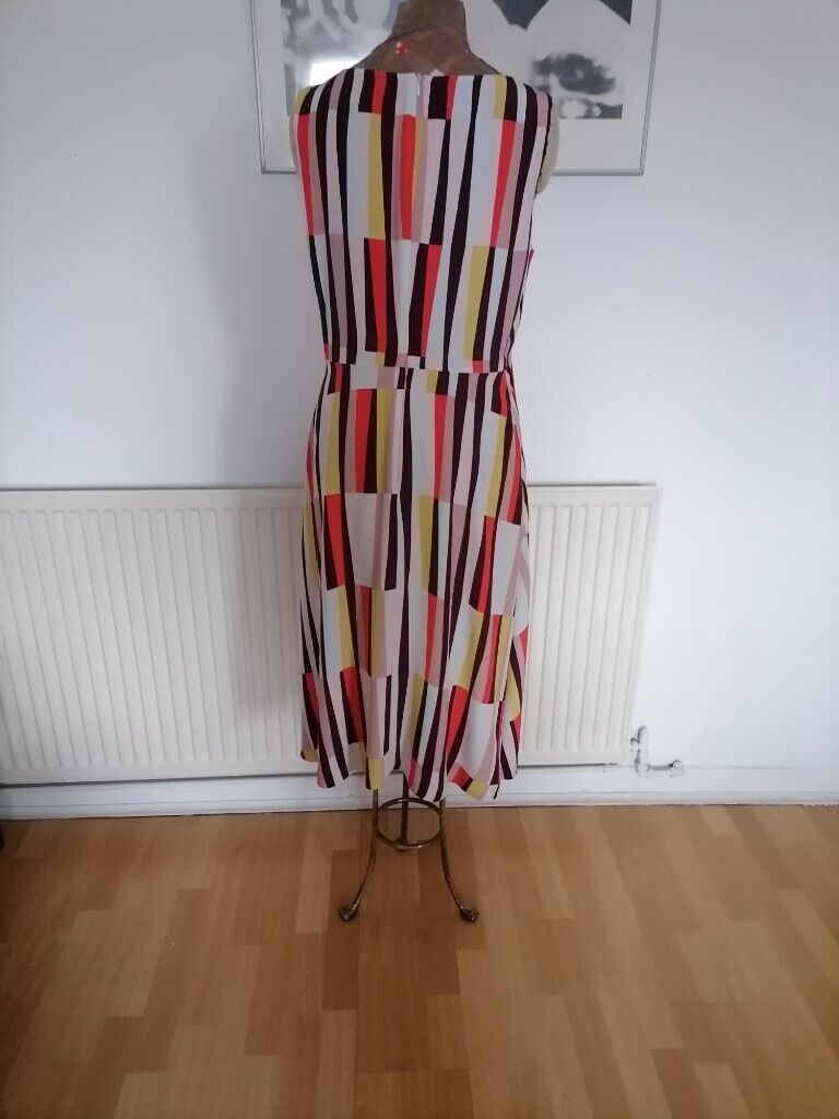 Designer JASPER CONRAN  Retro Midi Dress. Ex Cond. Size : UK 12. EU 40. 