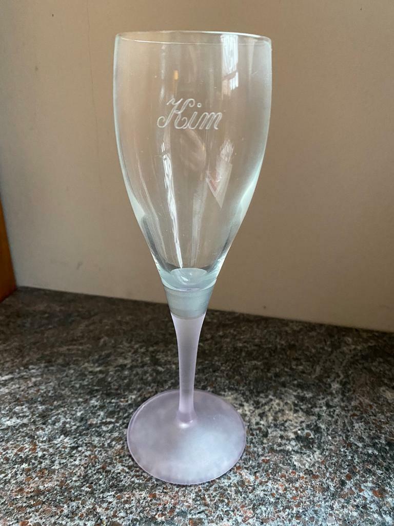 image for Personalized Champagne Glass - Kim, New