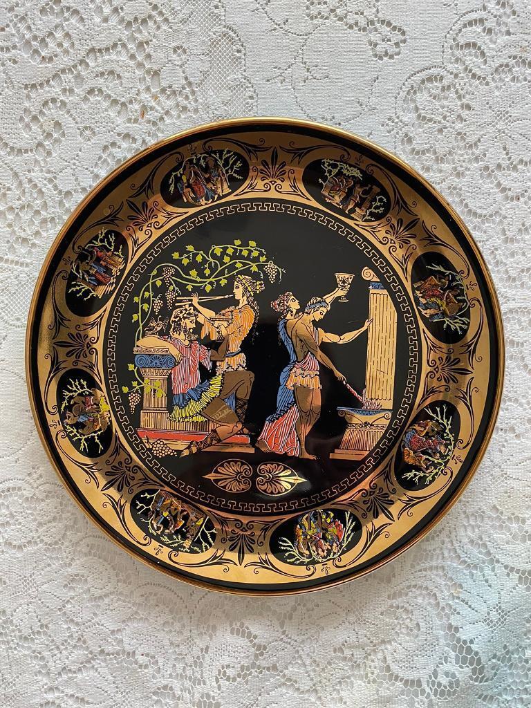 image for Adis ( Greek ) display plate ( 24 carat gold details )