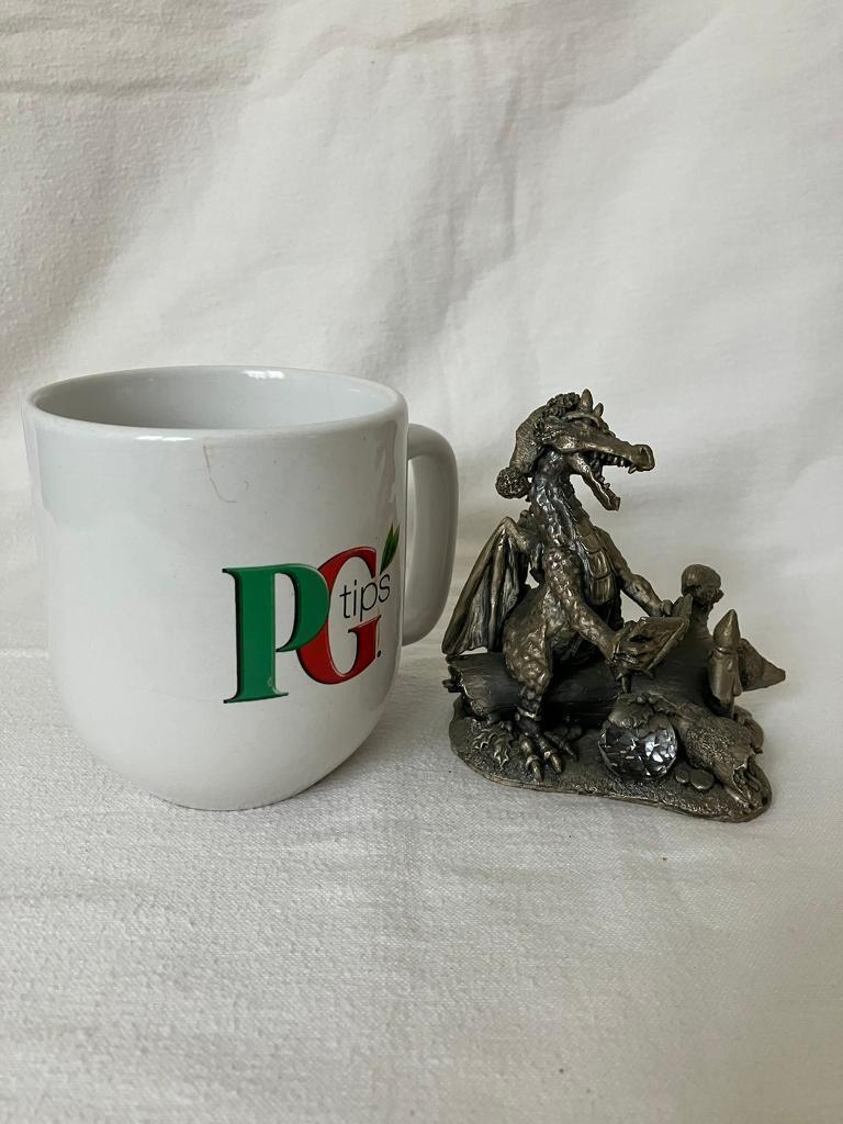 Myth and Magic Tudor Mint Pewter Dragon Collectable Sculpture THE MUSICAL CHRISTMAS 