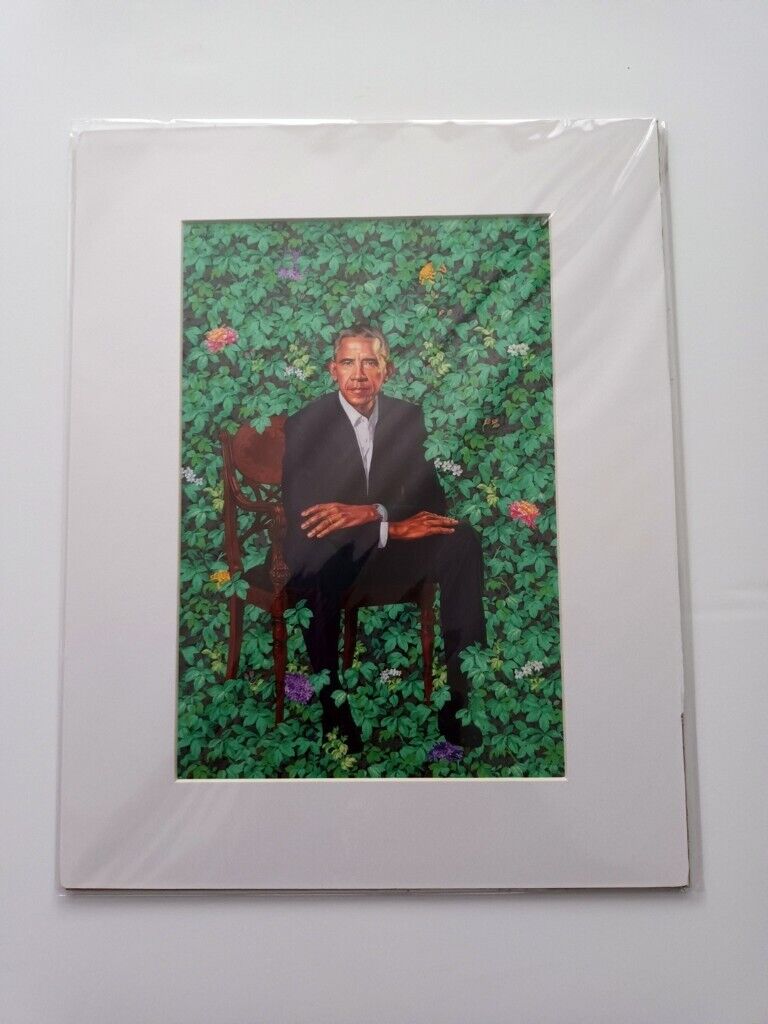 image for Kehinde Wiley. Barack Obama portrait. Matte Print. 2018. Open Edition.  Free delivery