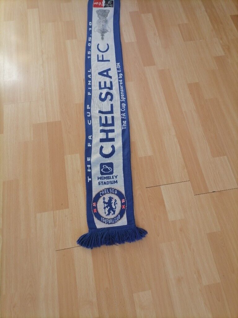 Football Memorabilia: CHELSEA F.C.SCARF. FA Cup Final 2010 Wembley. 
