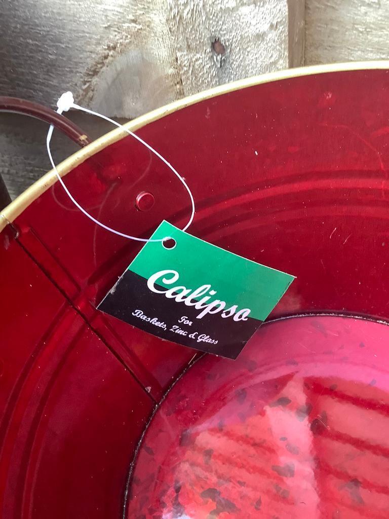 Calipsa Zinc Red Bucket With Flexible Handles 