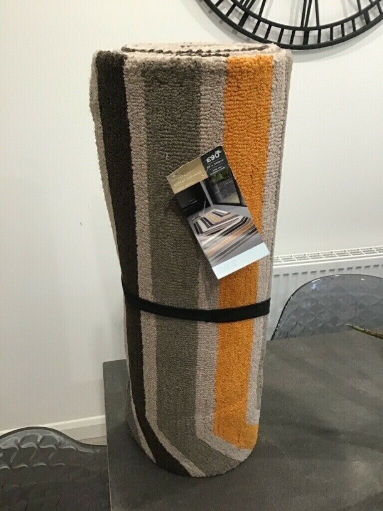 image for BRAND NEW - RETRO WOOL RUG / RUNNER FROM NEXT - 300cm x 66cm