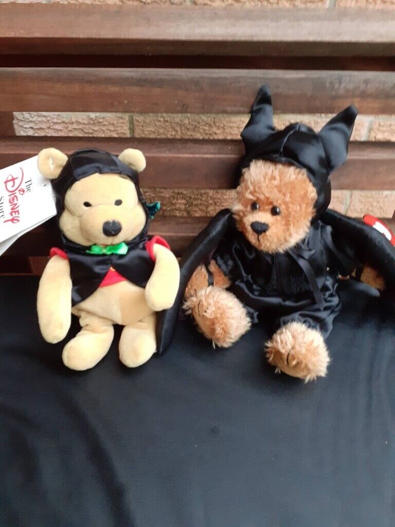 New Disney Bat Pooh and New Ty Bat Bear Beanie Babies.