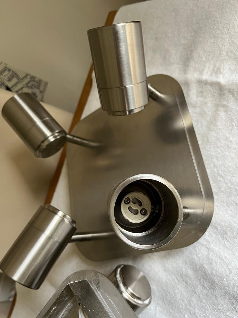 image for Stainless Steel Four Light Fitting. Three Available