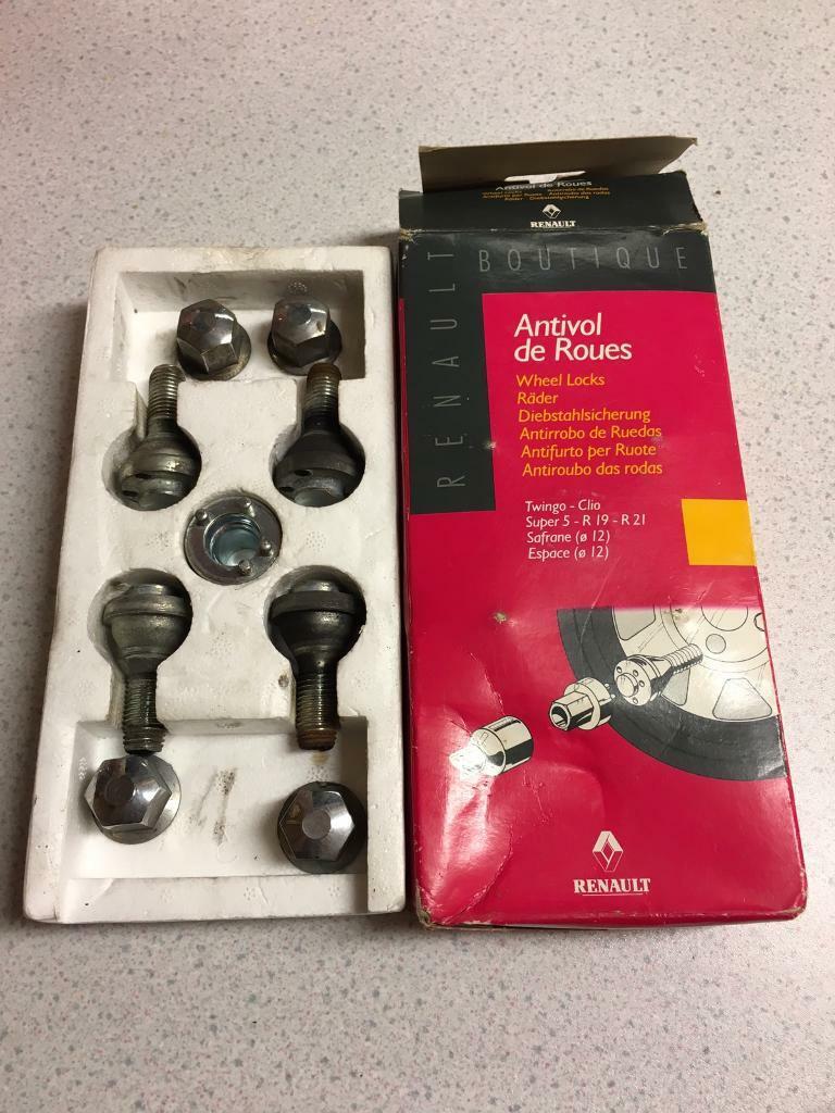 Renault Clio / Twingo locking wheel bolt kit