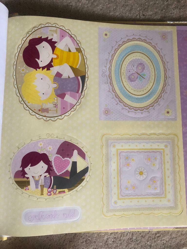 Craft items: Scrapbook Album, Ribbon, felt, lace, peg dolls, beads, sequins and more