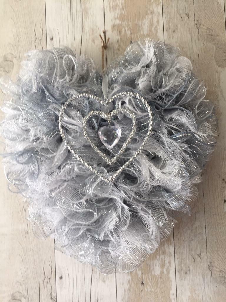 Valentine’s Day silver heart reduce to clear 