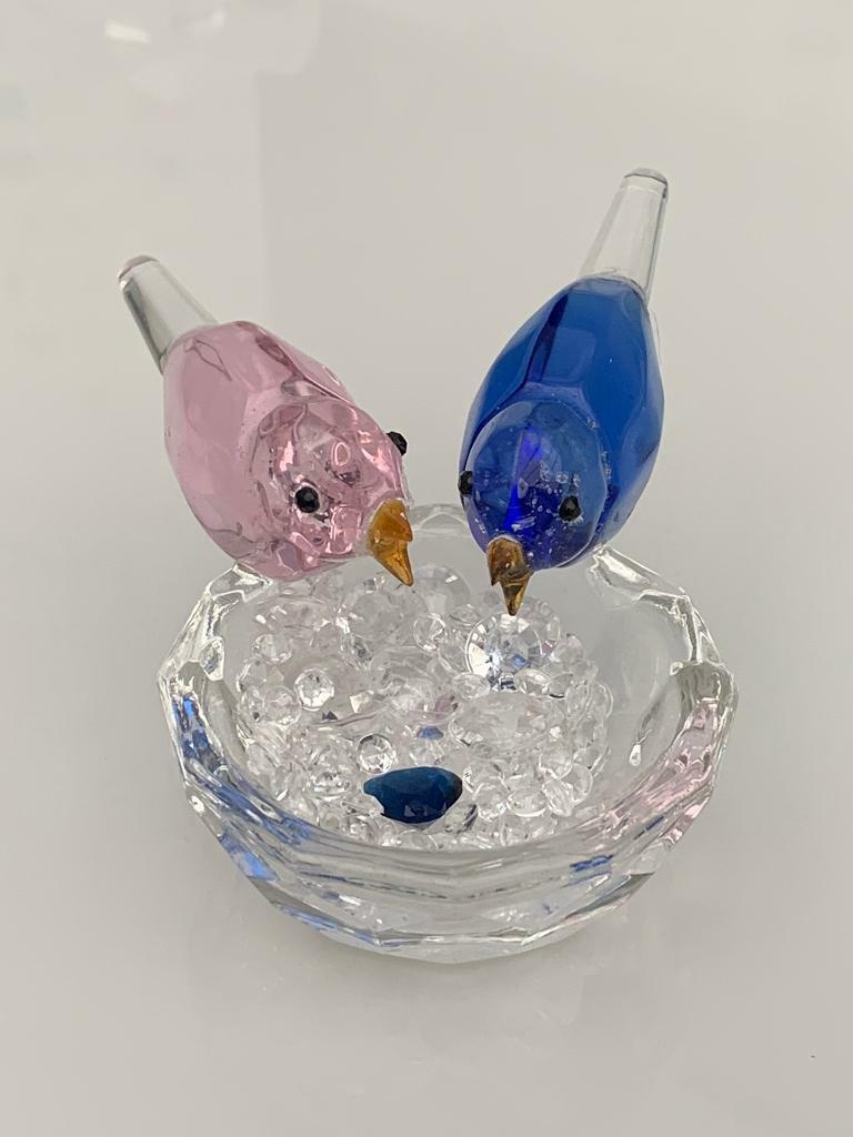 image for Pair of crystal birds 
