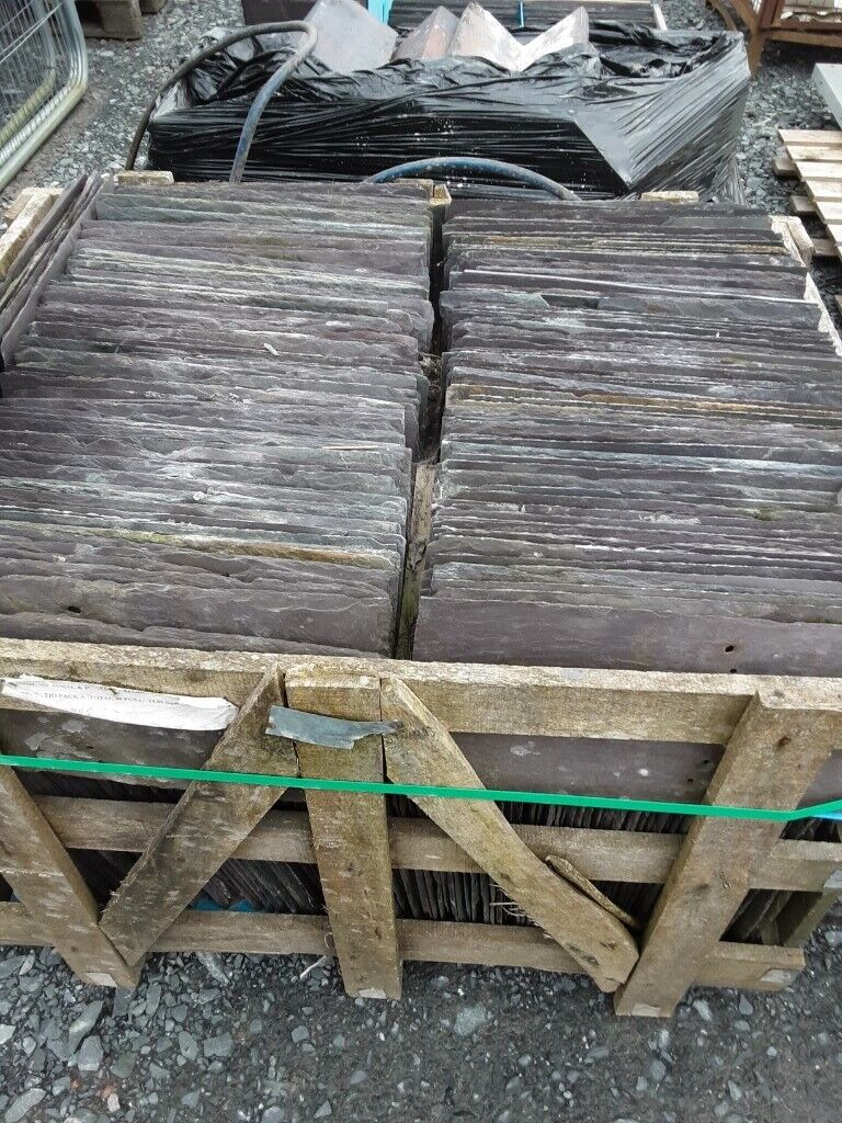 Reclaimed Bangor blue slats 