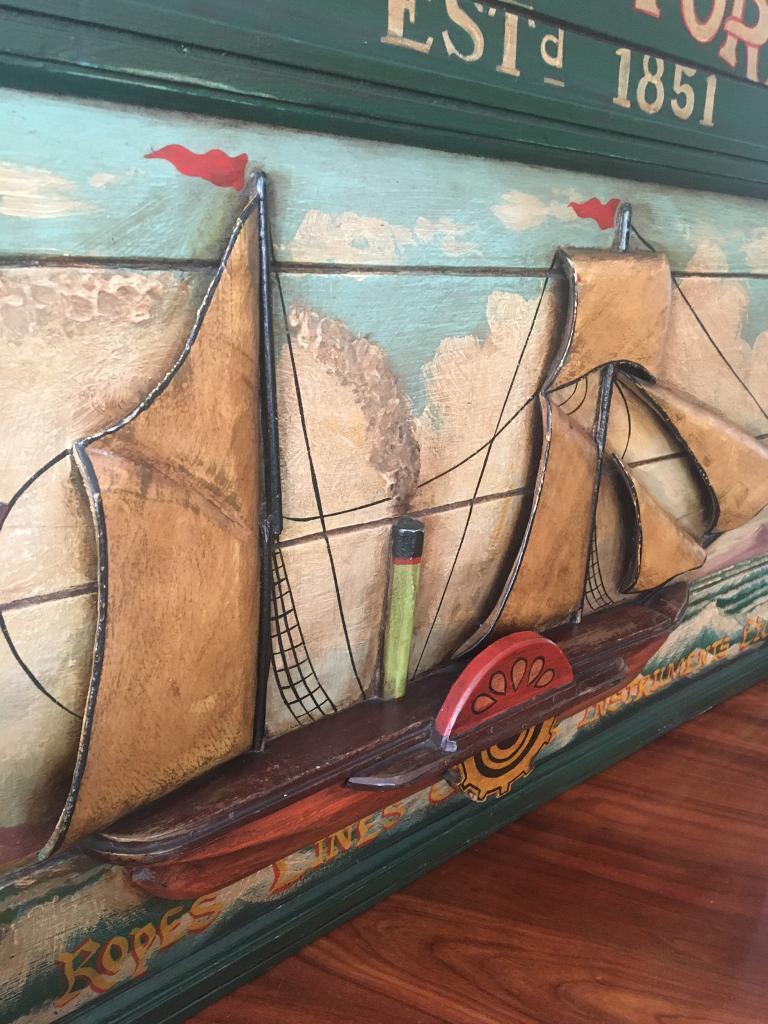XL Ships Stores 3D wooden advertising sign