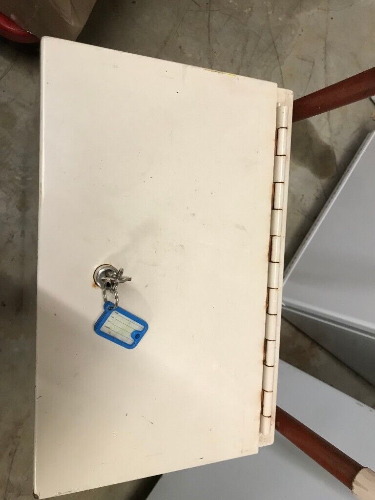 VINTAGE TROLLEY WITH LOCKABLE BOX