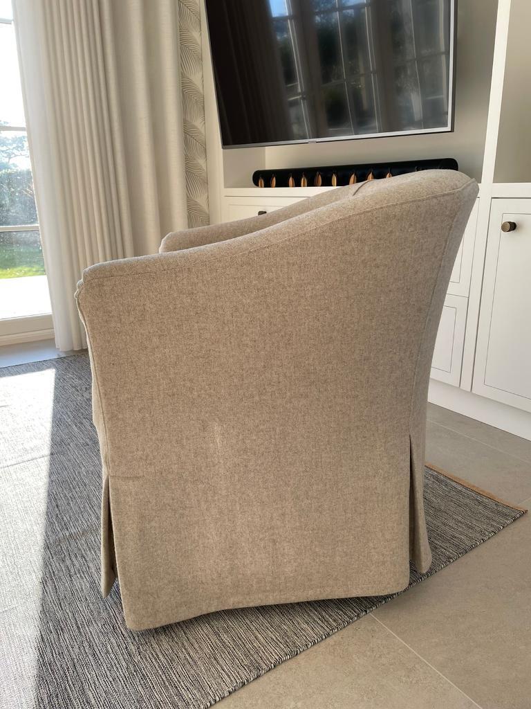 Soft Grey Felt Armchair 