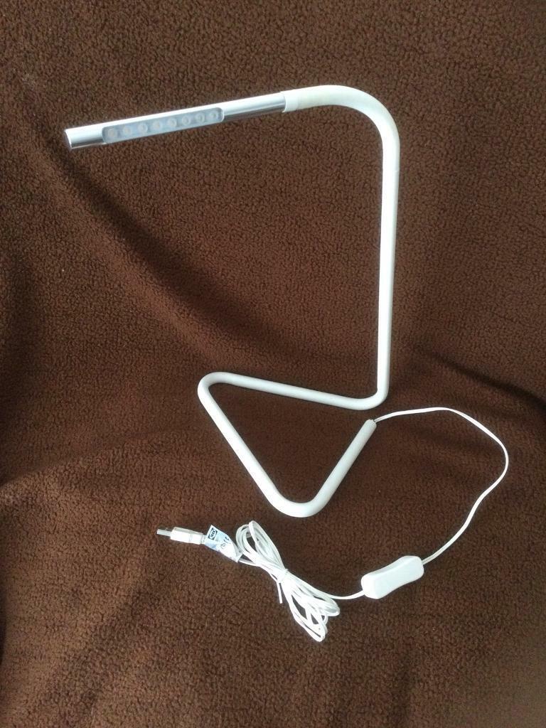 IKEA Harte- LED work lamp, White, complete with cable switch and usb plug