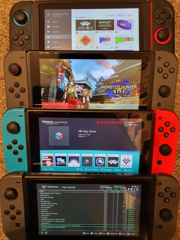 image for Unpatched Nintendo switch mod RCM atmosphere payload game games