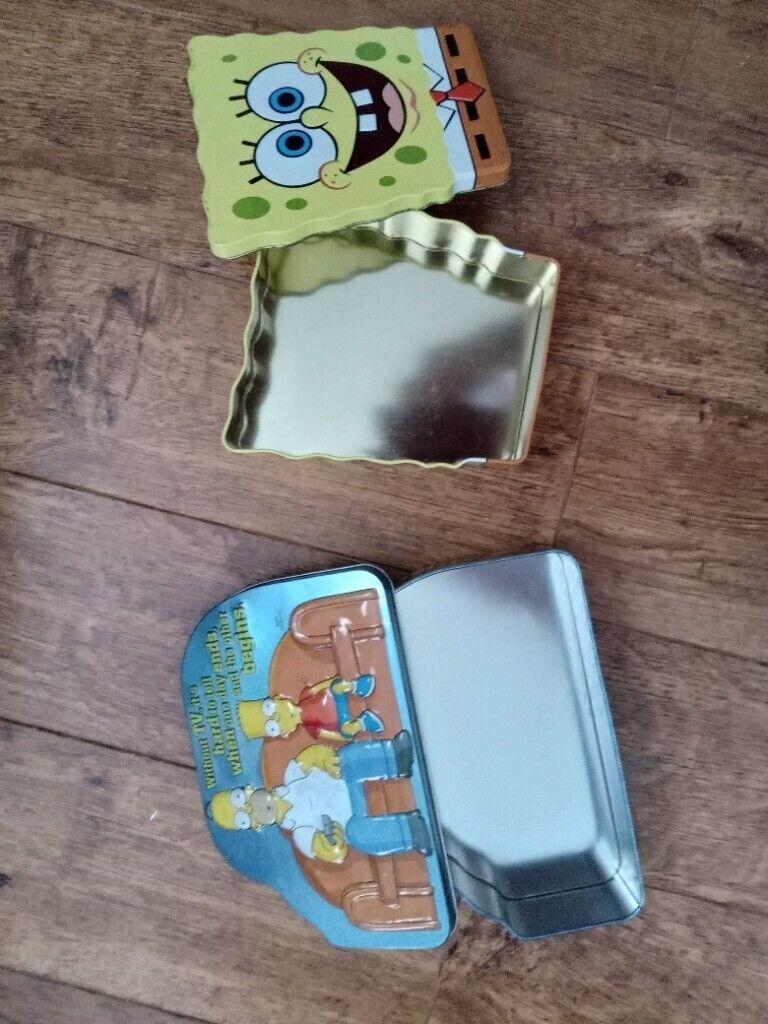 Simpsons and Sponge bob tins