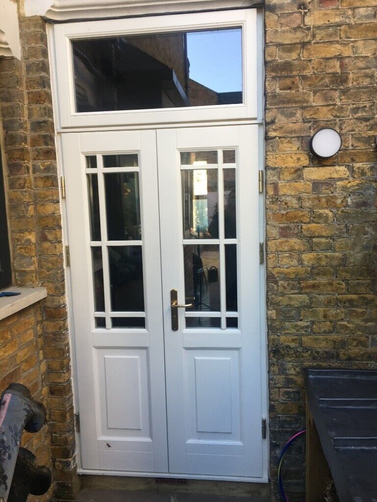 Traditional wooden sash window with key