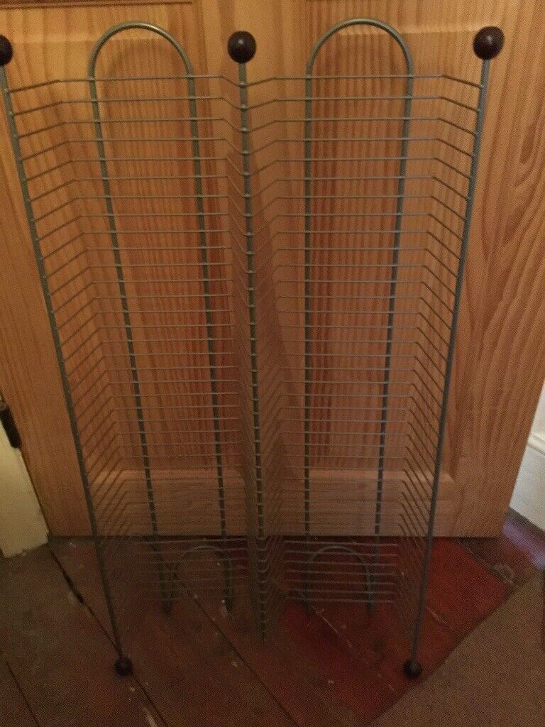Free standing DVD stand holds lots 