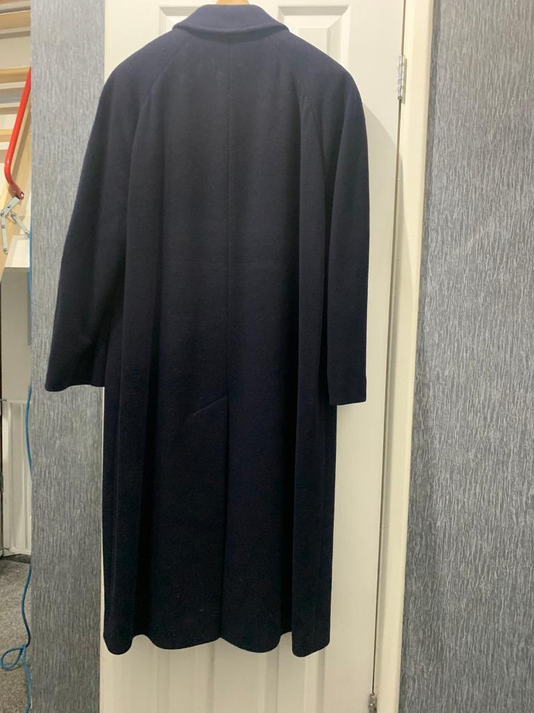 Men’s Navy Wool Overcoat/Crombie. 