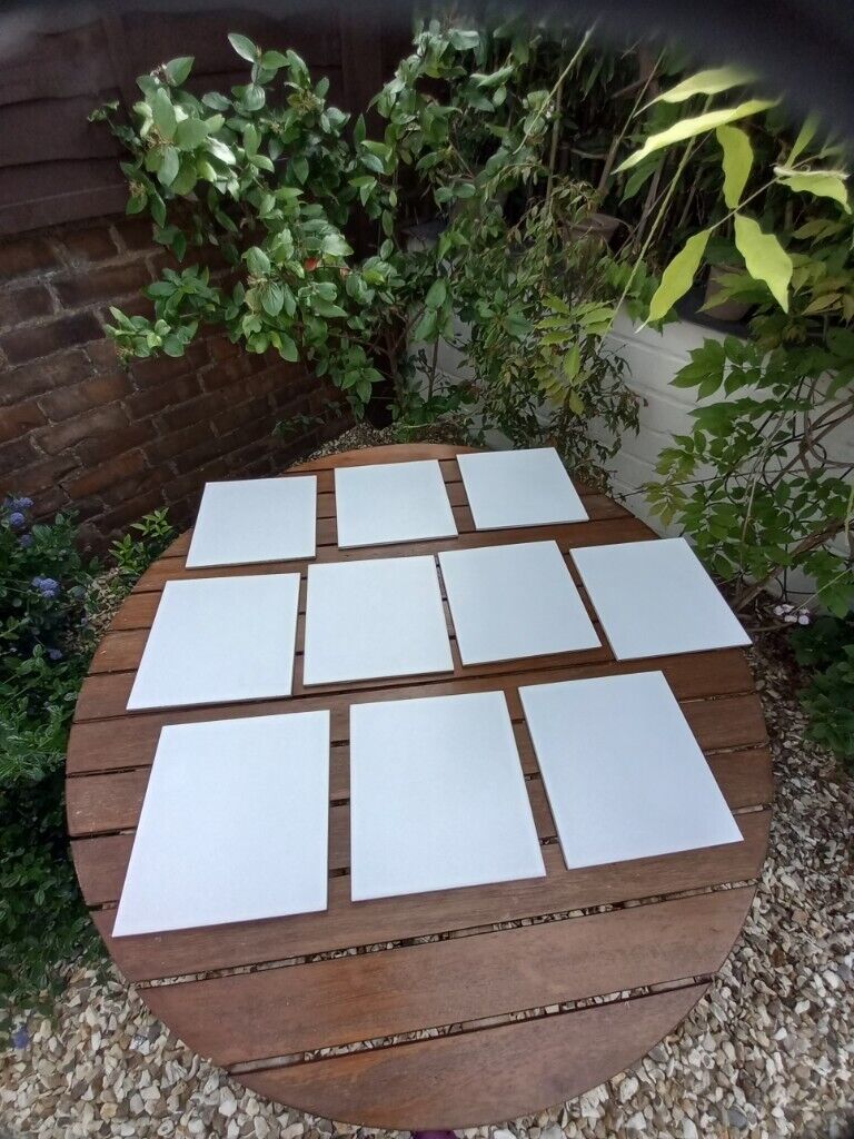 image for New, never used Square White Ceramic Tiles