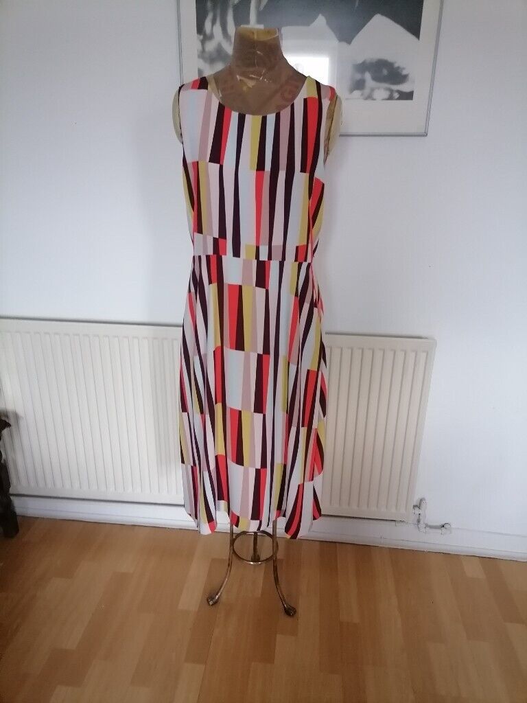 Designer JASPER CONRAN  Retro Midi Dress. Ex Cond. Size : UK 12. EU 40. 