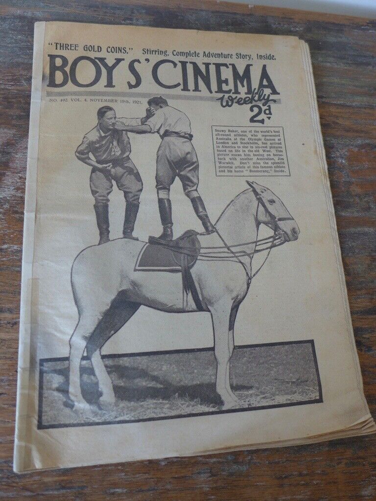 image for Collectible Vintage Movie Magazine: BOYS’ CINEMA WEEKLY dated November 19th 1921 (No 102, volume 4)