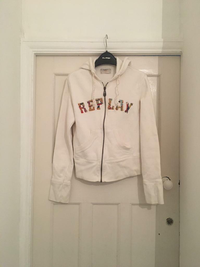 image for Replay off white top