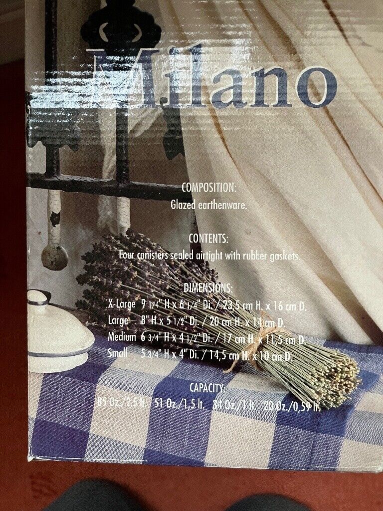 Milano four piece canister set