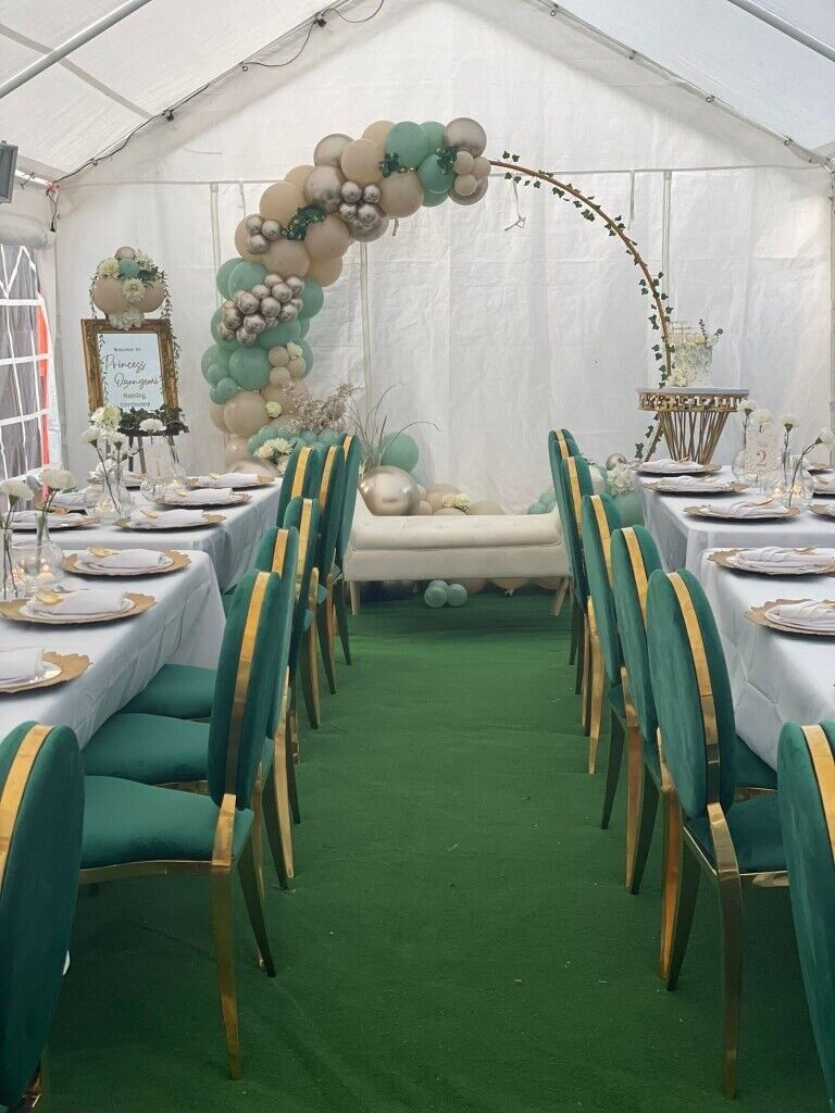 image for Tent Marquee Gazebo Hire – 4mx8m for Birthdays, Weddings, Christening, Baby Showers etc