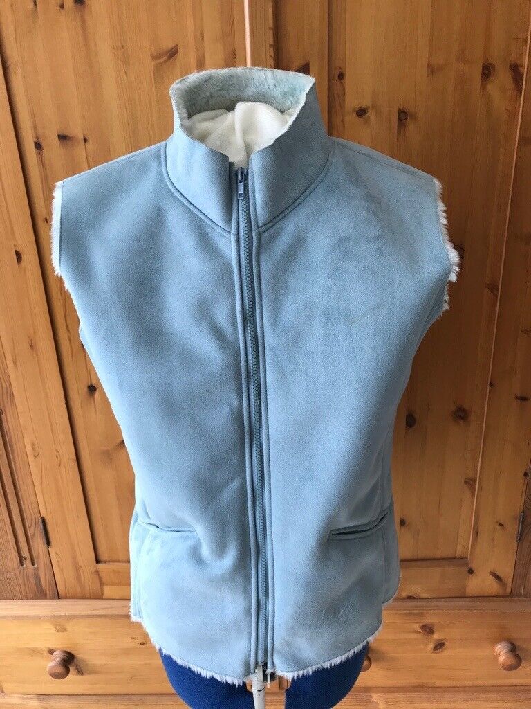 image for Blue suede effect waistcoat