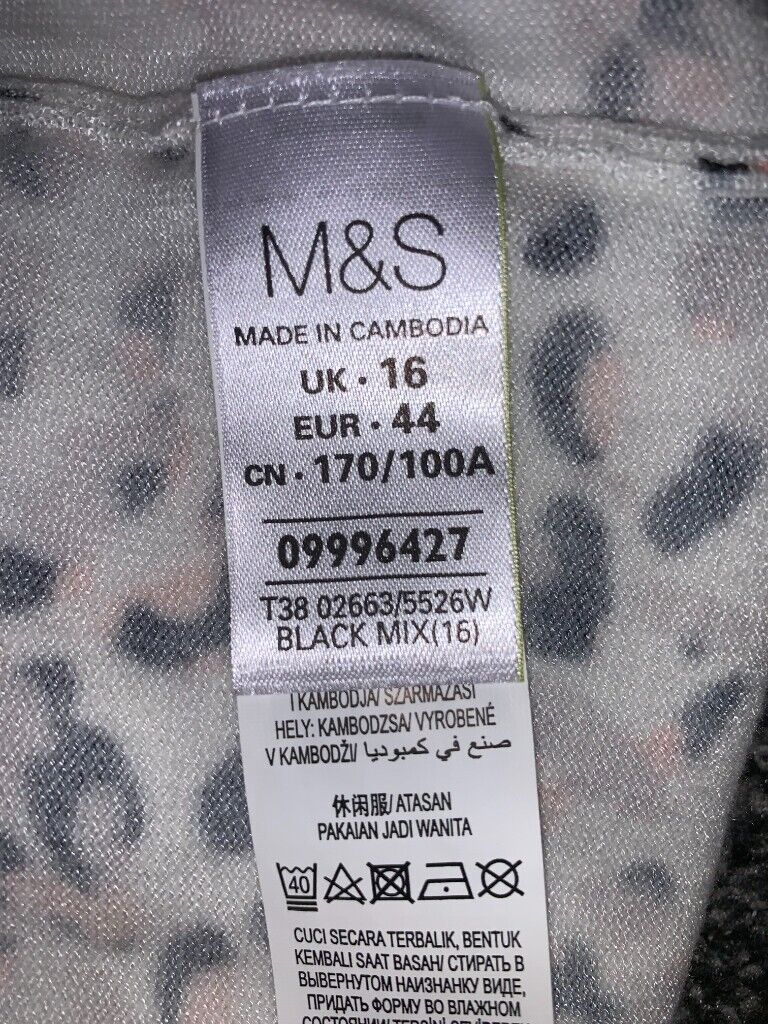 M&S Collection Lightweight Patterned Jumper Size 16 IP1
