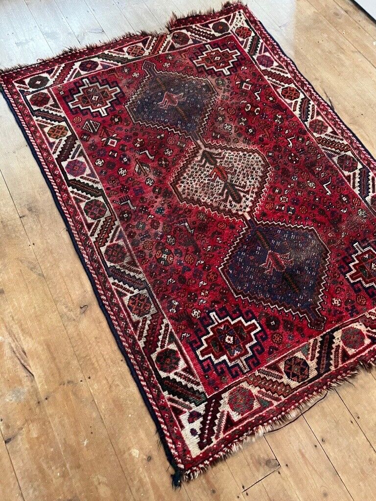 PERSIAN HANDWOVEN SHRIAZ WOOL  RUG
