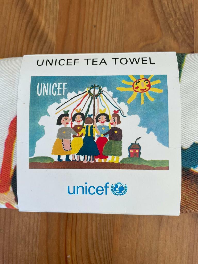 Collectable UNICEF tea towel