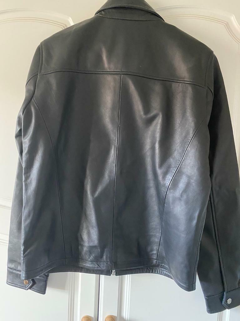 Barneys Originals leather jacket brand new with tags,size L