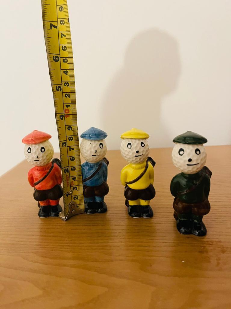 4 x Carlton Ware Dunlop Style Caddie Golfing figures